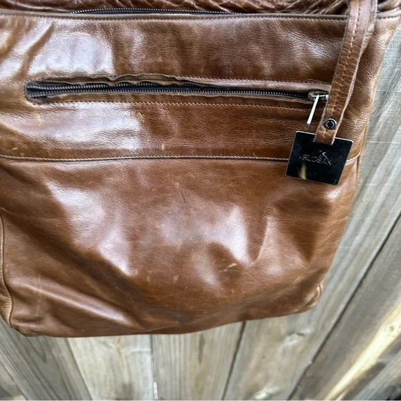 RUDSAK brown leather crossbody bag